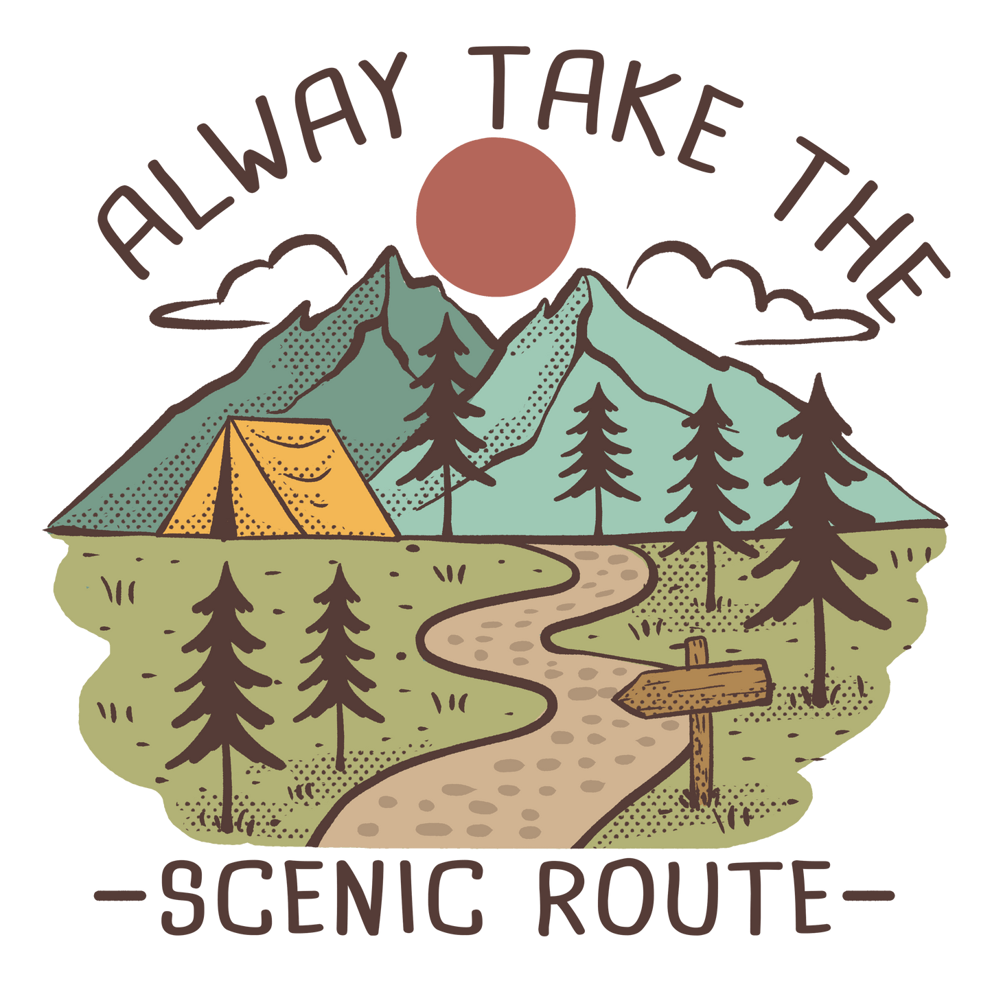 Camping Vibes Design - DTF Ready To Press