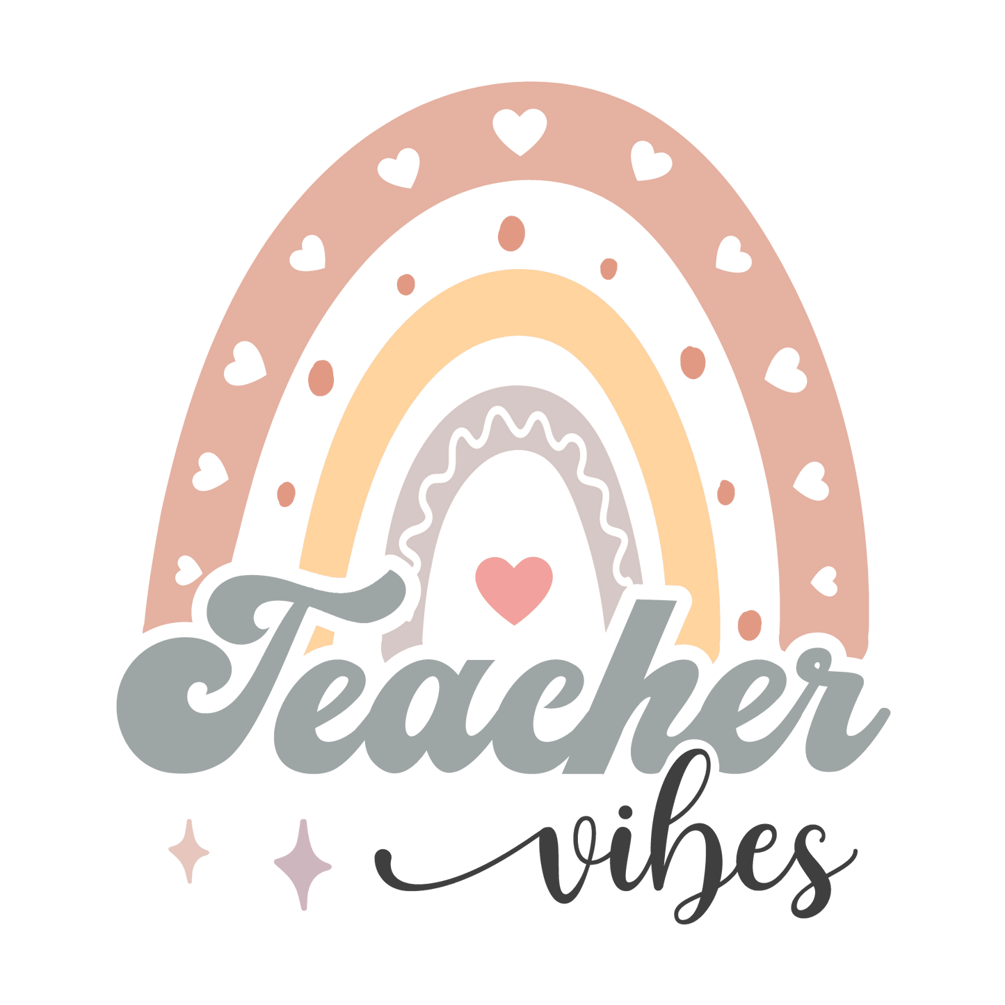 Retro Teacher Vibes Design - DTF Ready To Press
