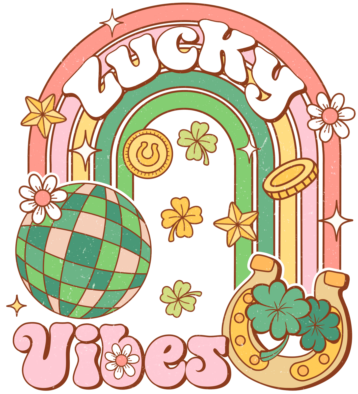 Lucy Vibes Happy Patricks Day Design - DTF Ready To Press