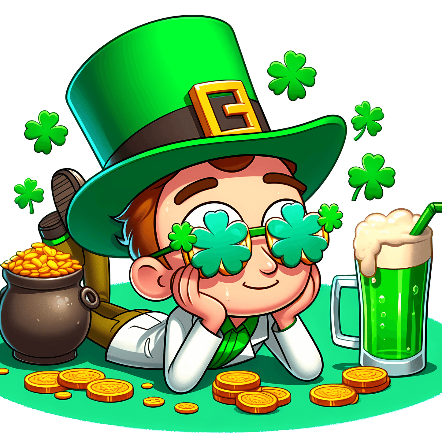 Morty Beer Drinking St Patty Day Design - DTF Ready To Press