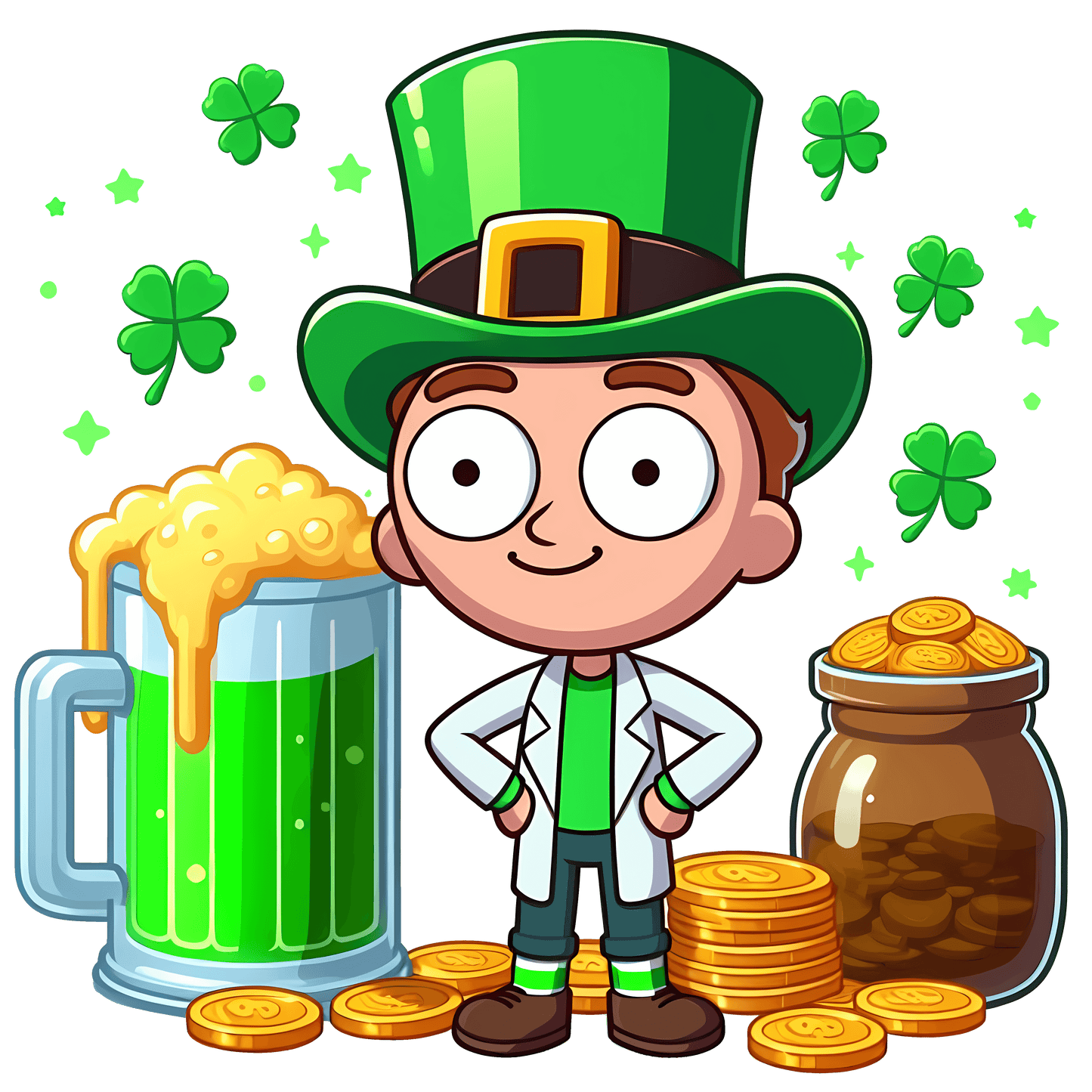 Morty Saint Patrick's Design - DTF Ready To Press