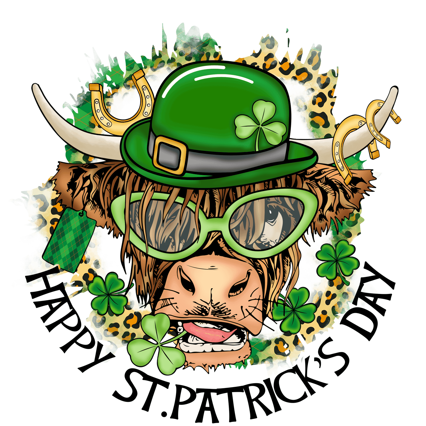 Patriks Day Cow Farm Life Design - DTF Ready To Press