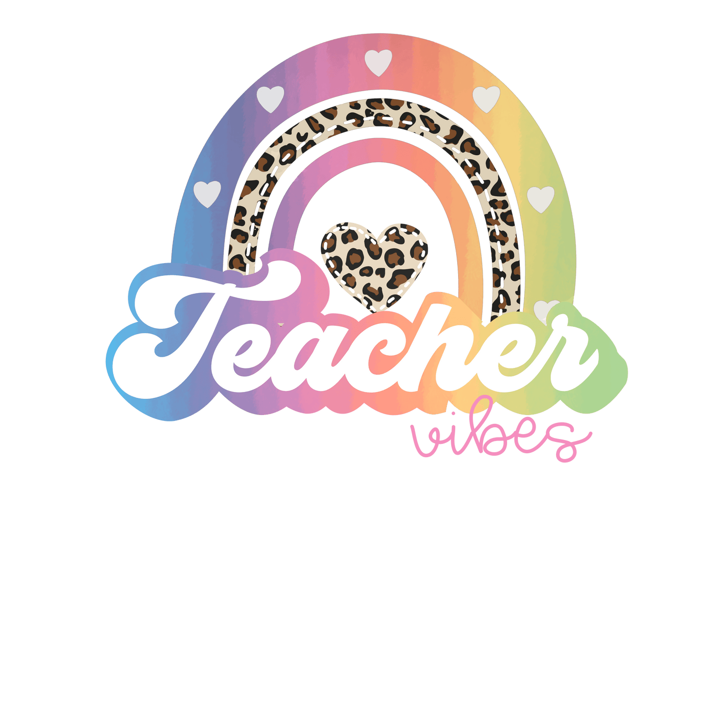 Cool Teacher Vibes Design - DTF Ready To Press
