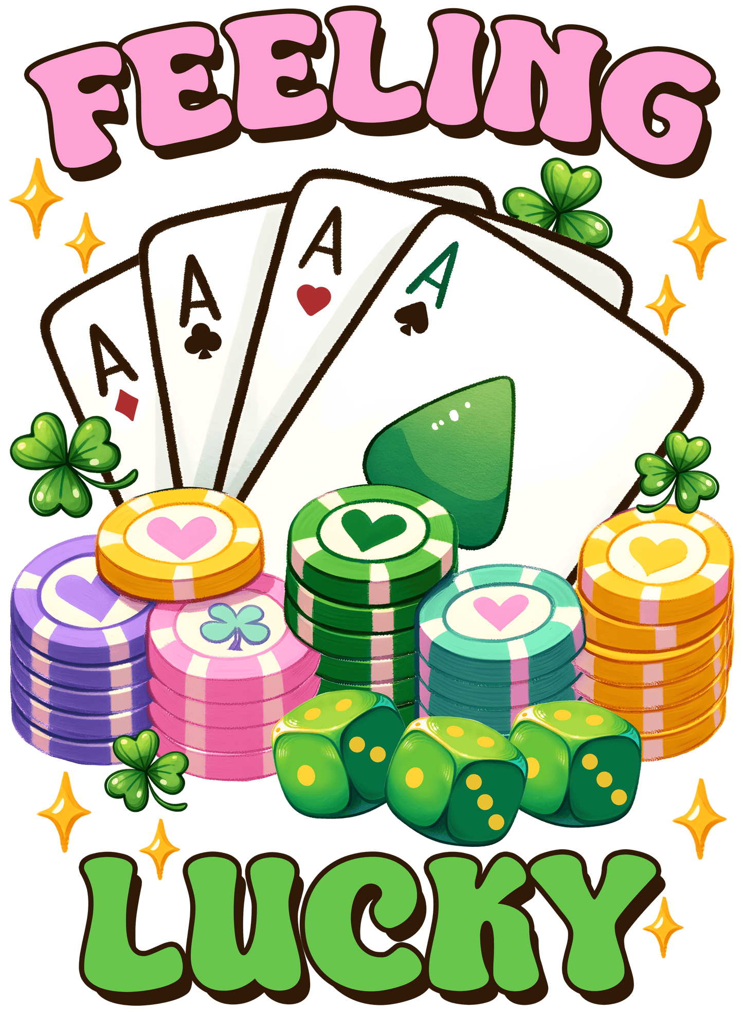 Feeling Lucy Saint Patricks Day Design - DTF Ready To Press