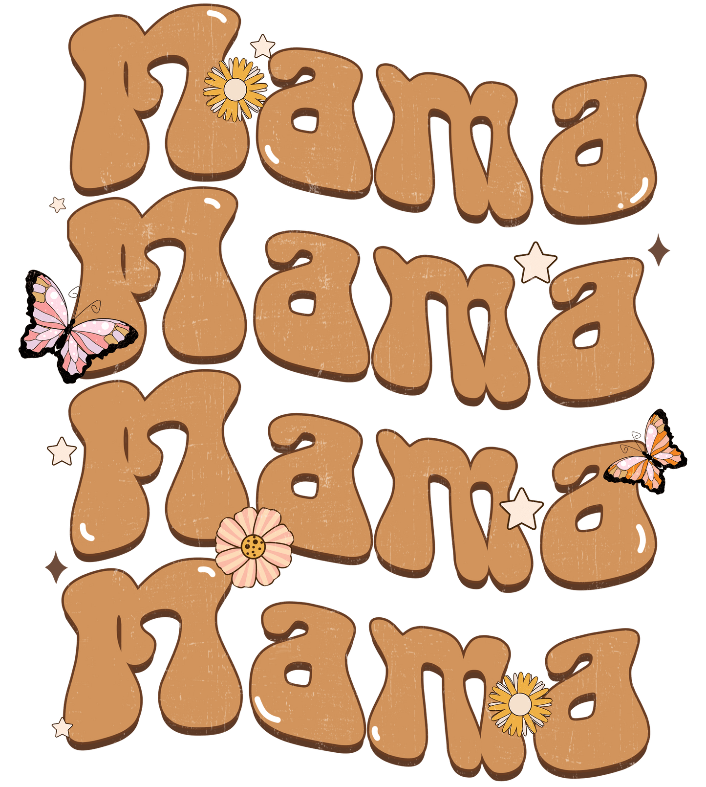 Cute Mother's Day Mama Design - DTF Ready To Press