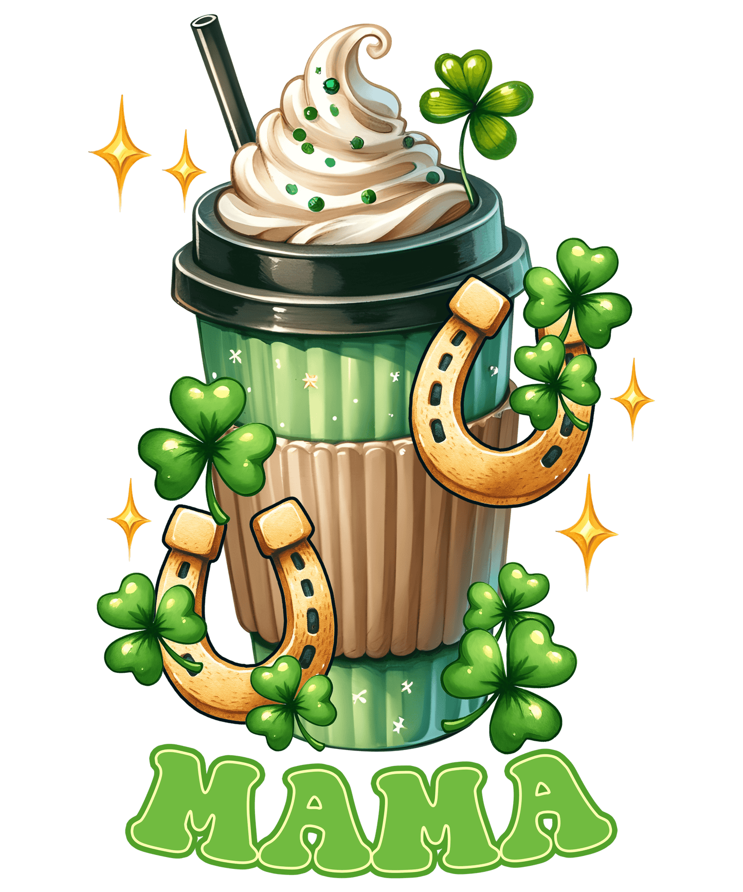 Saint Patricks Day Cute Mama Design - DTF Ready To Press