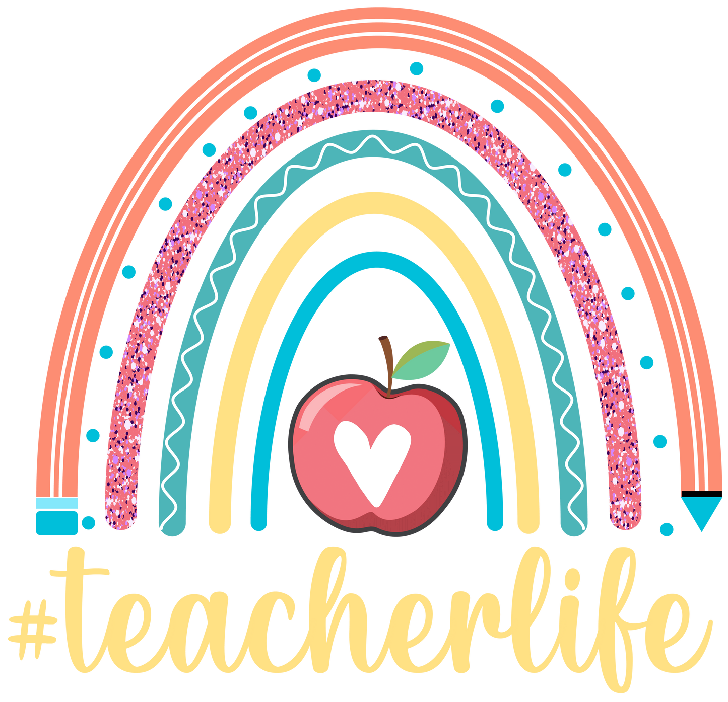 Teacher Life Design - DTF Ready To Press