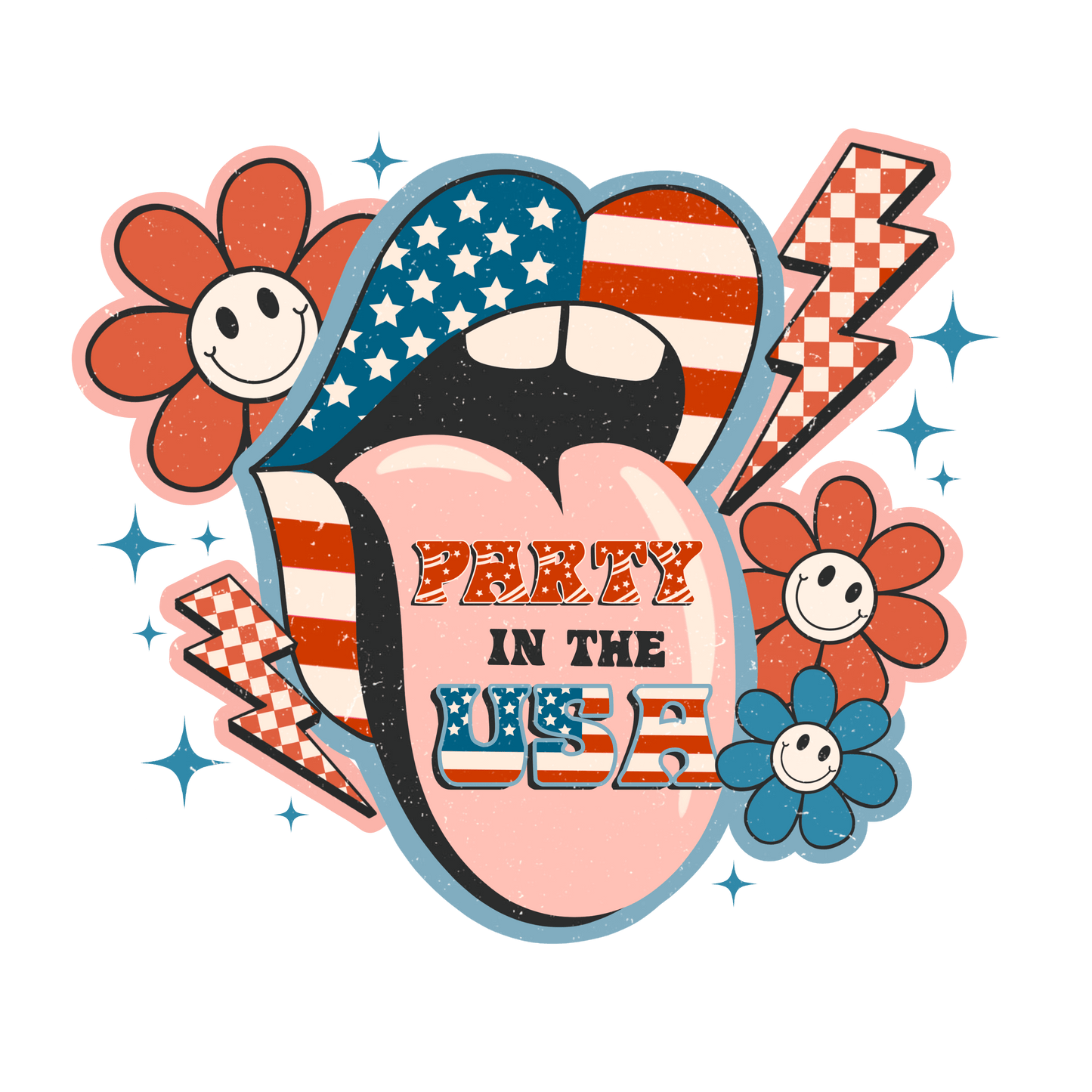 Party In The USA Design - DTF Ready To Press