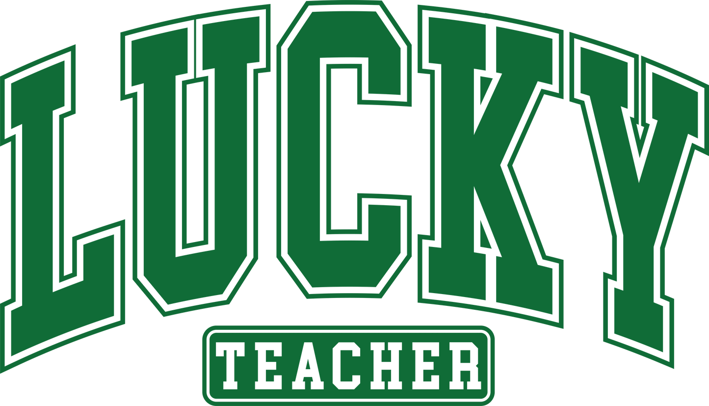 Saint Patricks Day Lucky Teacher Design - DTF Ready To Press