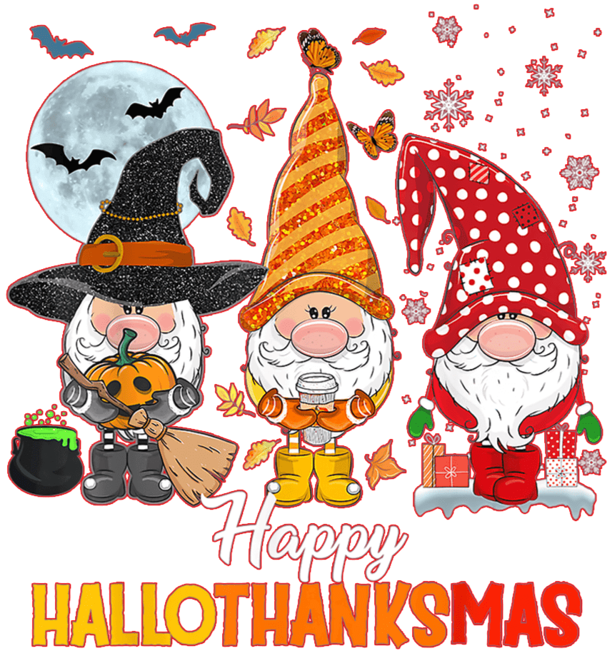 Happy Hallothanksmas Design - DTF Ready To Press