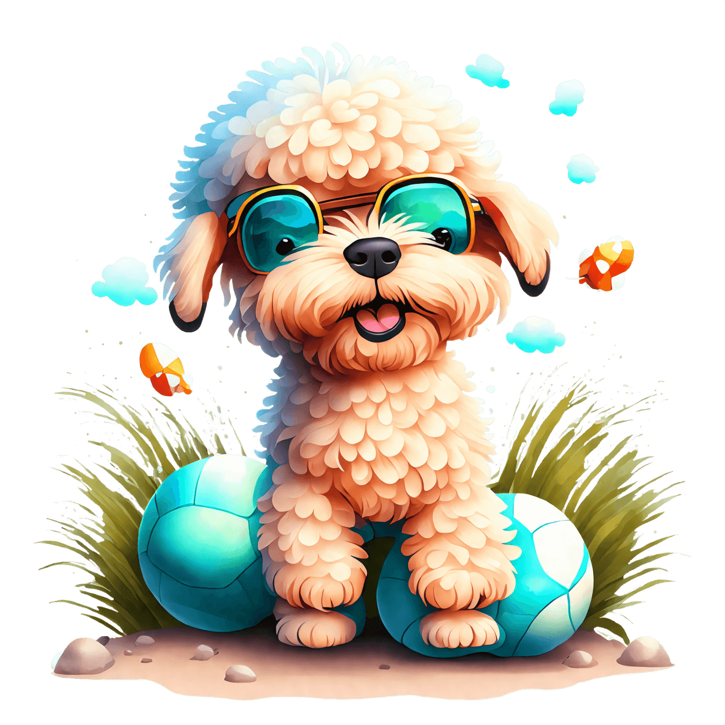 Cute Poodle Easter Design - DTF Ready To Press