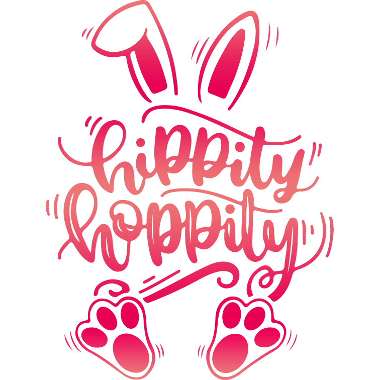 Happy Easter Bunny Design - DTF Ready To Press