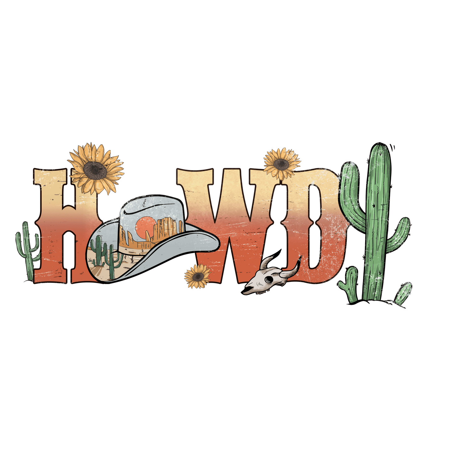 Howdy Western Wild Design - DTF Ready To Press