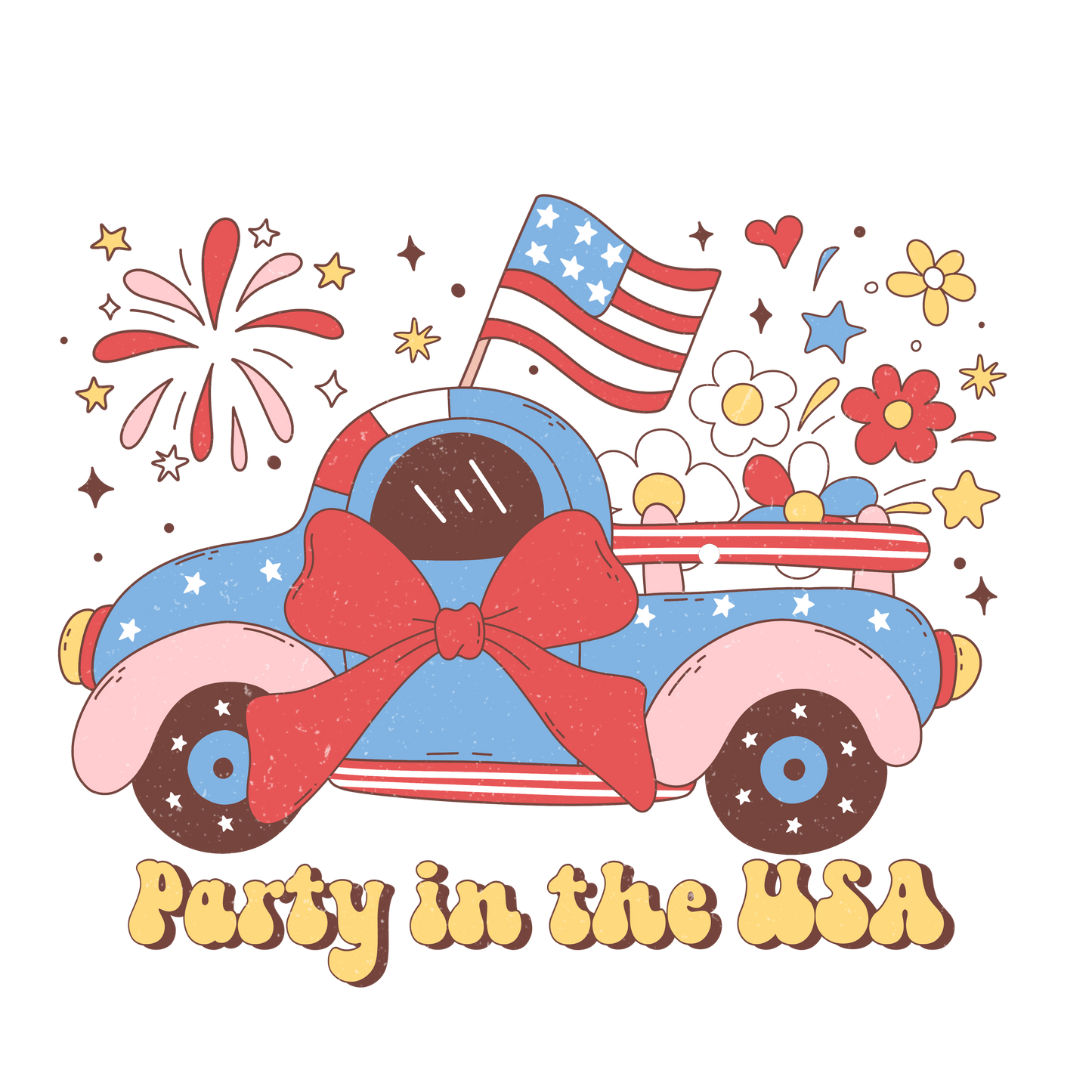 Party In The USA Design - DTF Ready To Press