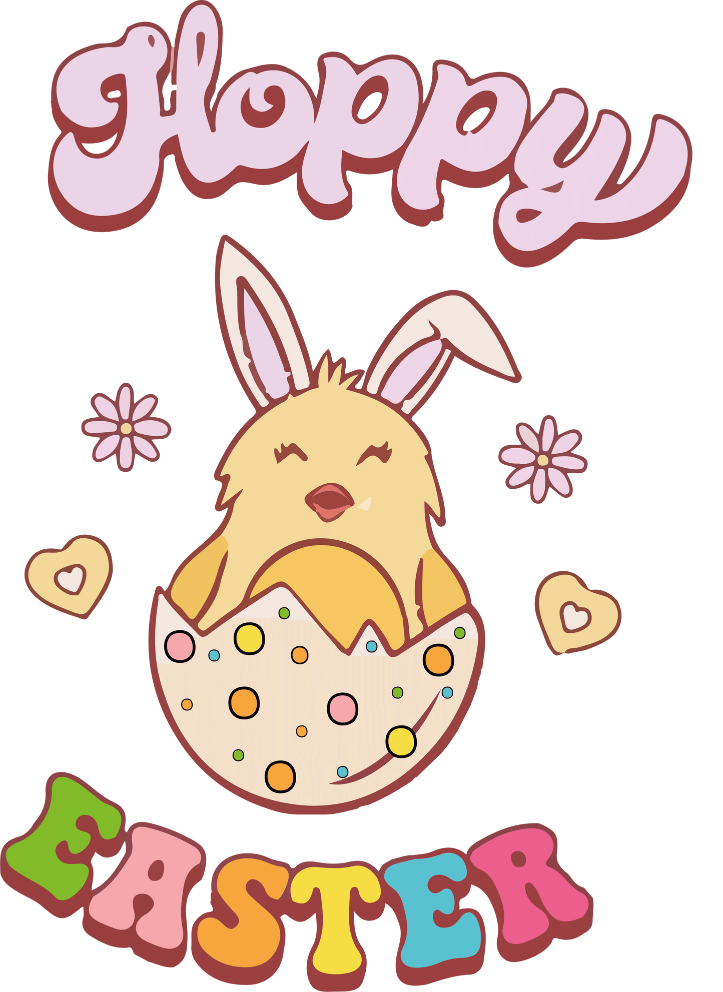 Hoppy Easter Chick Design - DTF Ready To Press