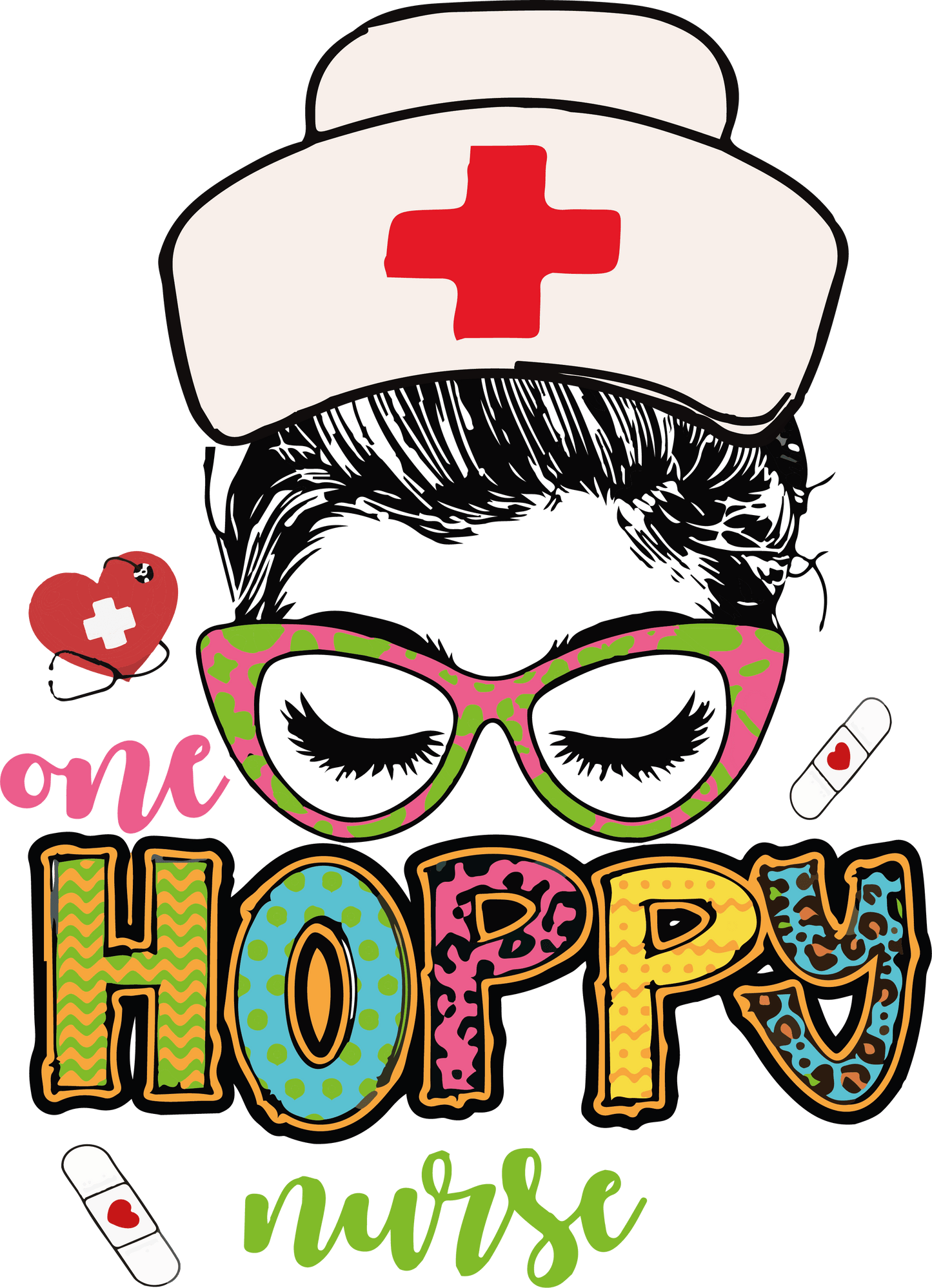 One Hoppy Nurse Easter Design - DTF Ready To Press