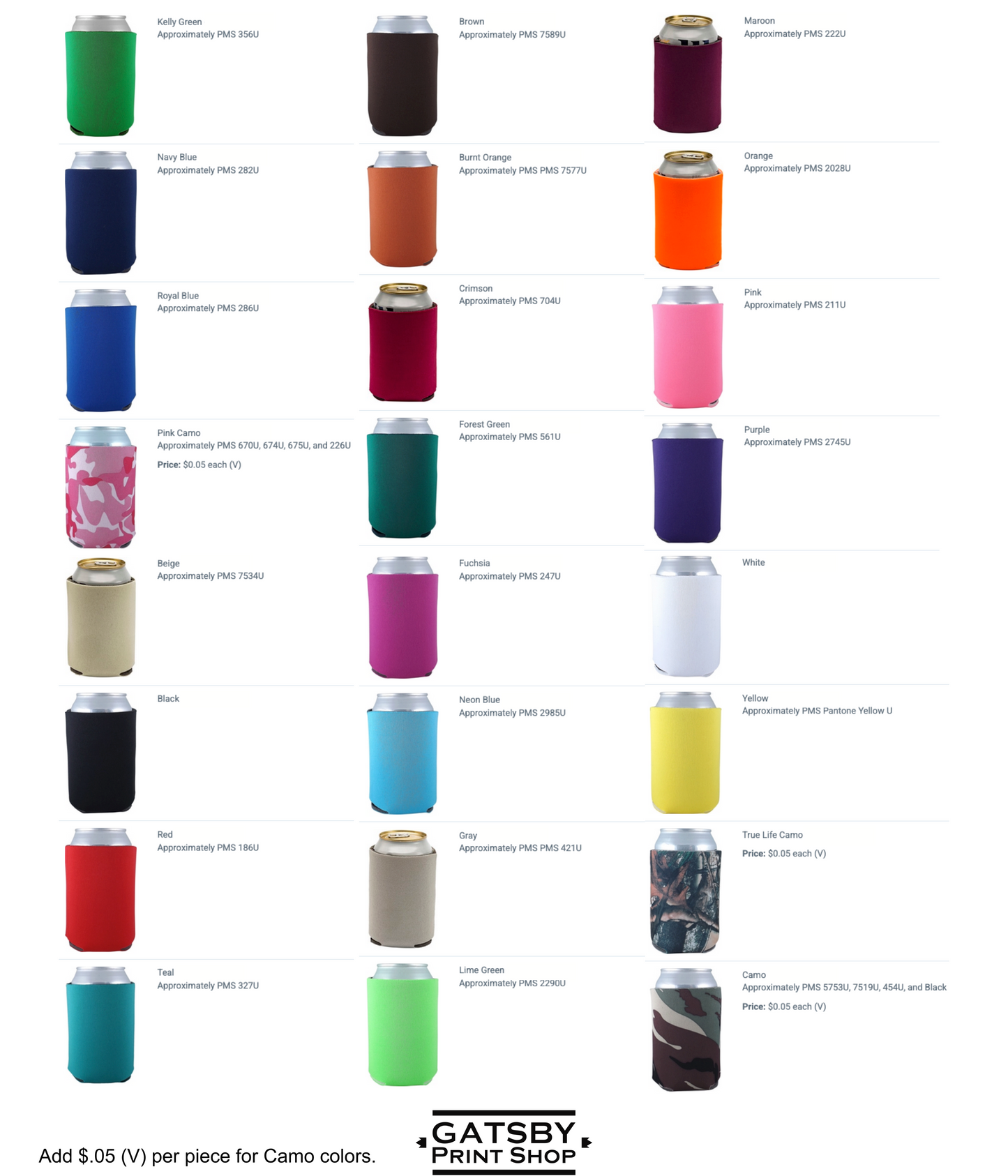 Foam Collapsible Koozies