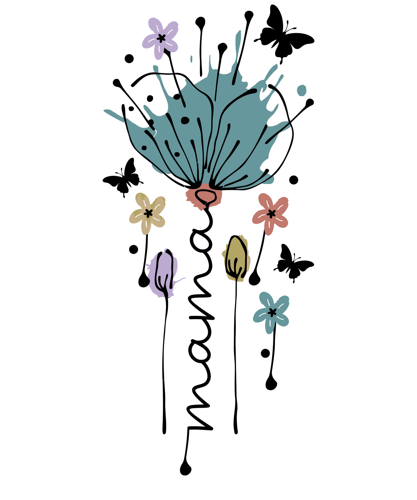 Floral Mother's Day Design - DTF Ready To Press