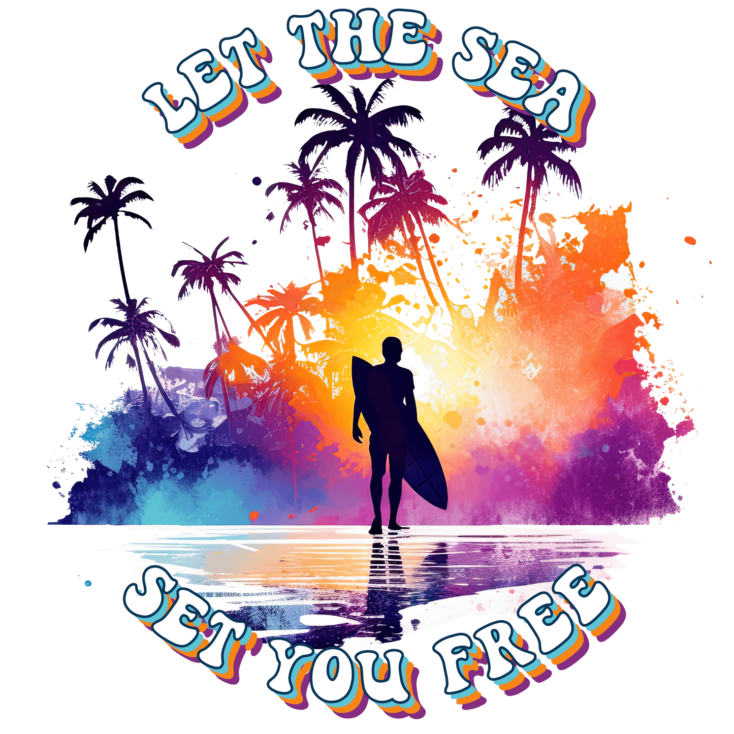 Let The Sea Set You Free Design - DTF Ready To Press