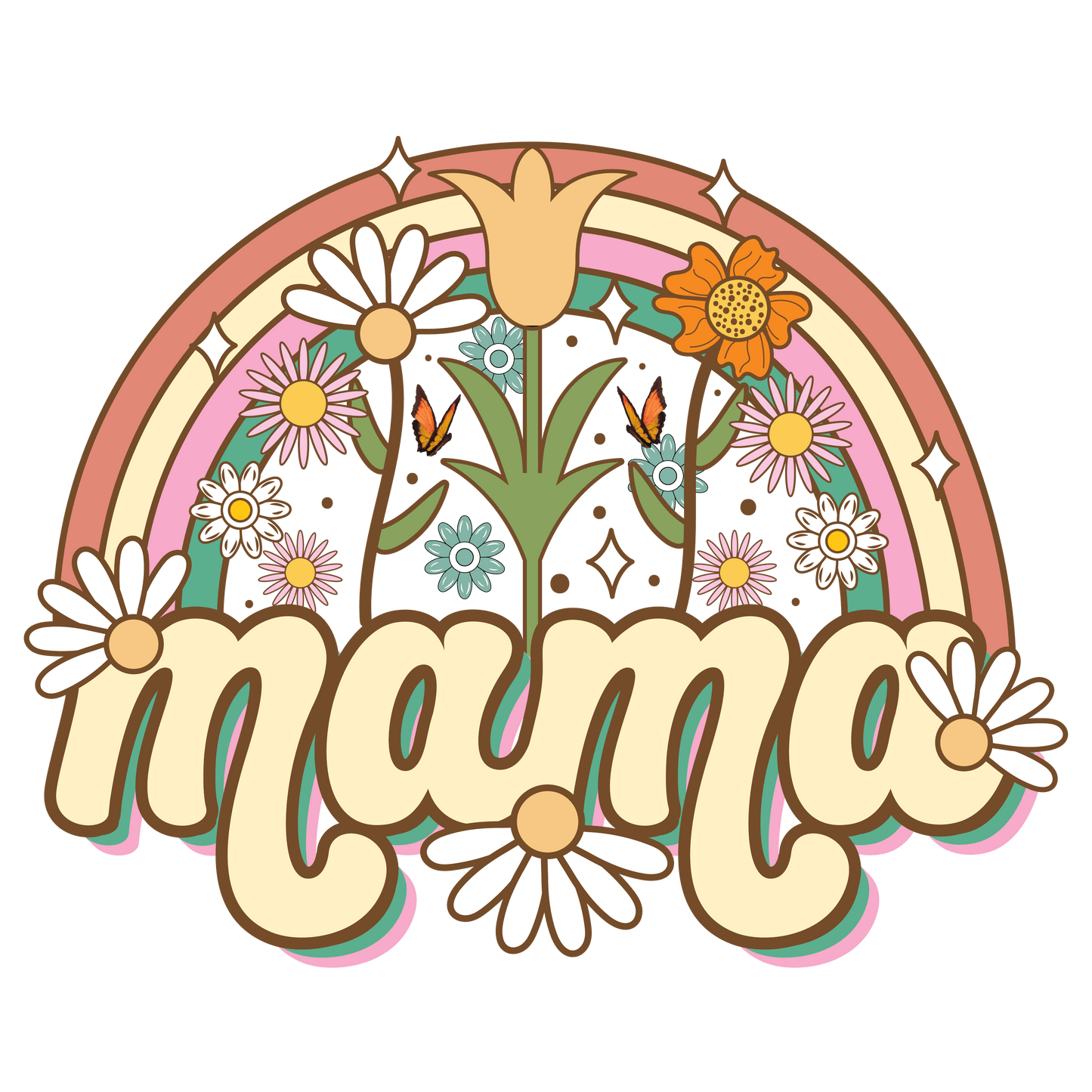 Cute Mama Design - DTF Ready To Press