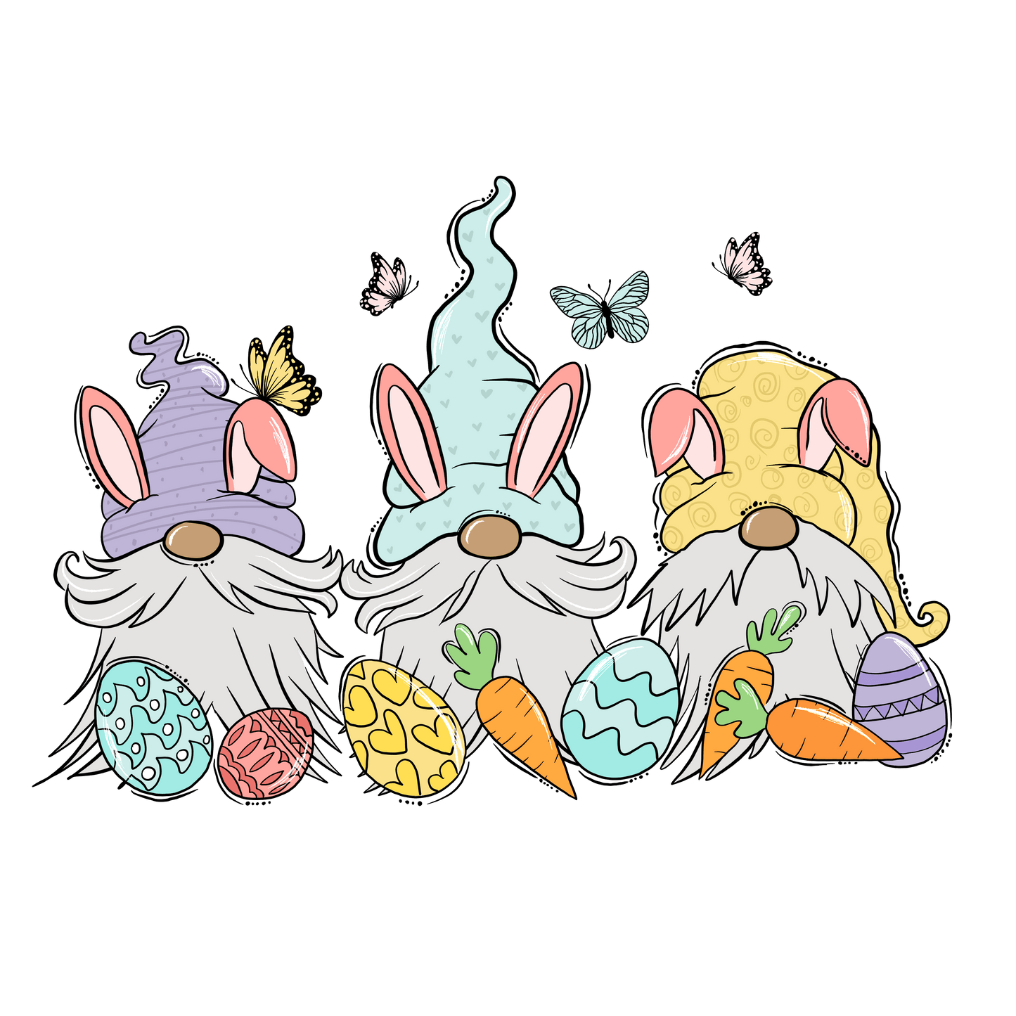 Easter Egg Hunting Gnome Design - DTF Ready To Press