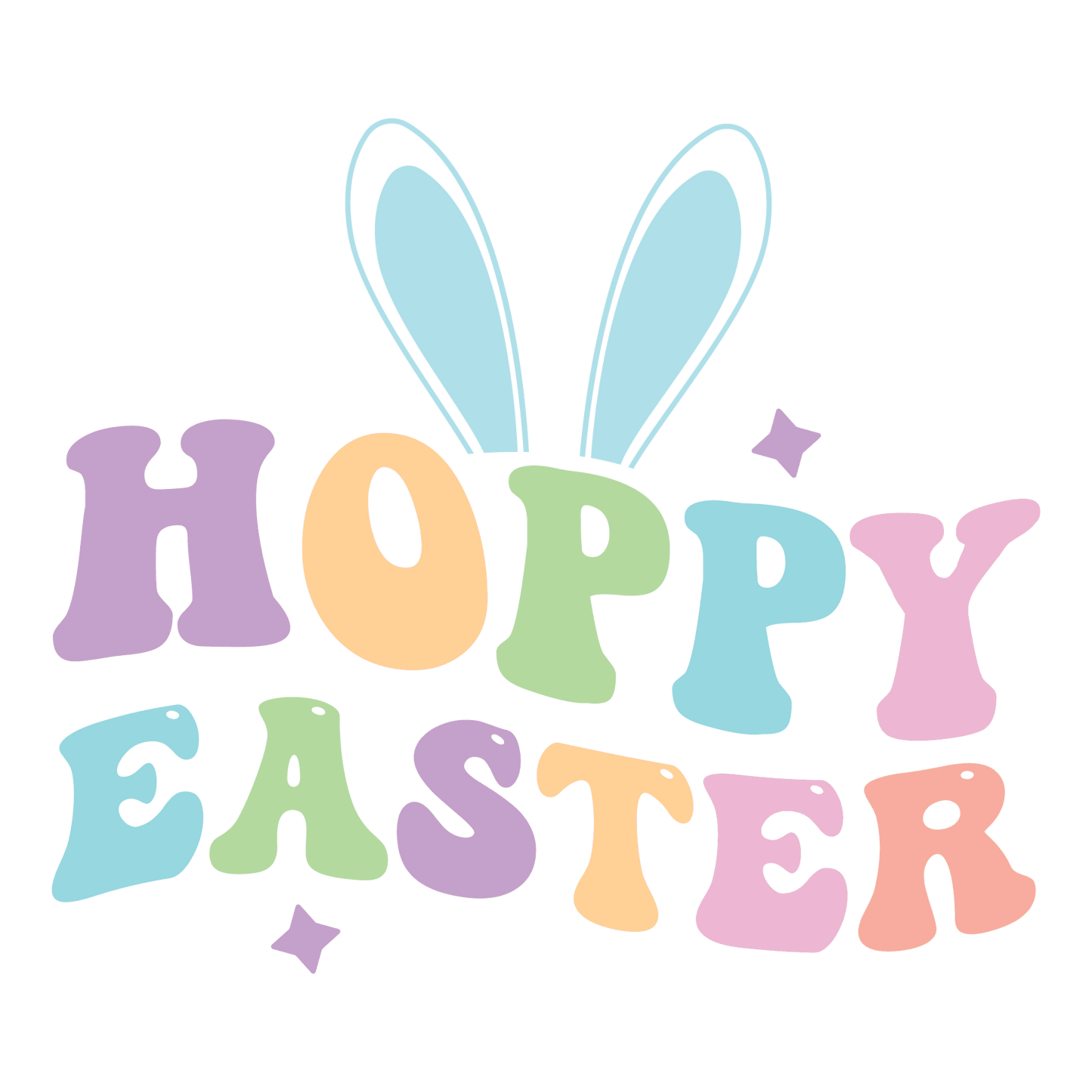 Hoppy Easter Bunny Design - DTF Ready To Press