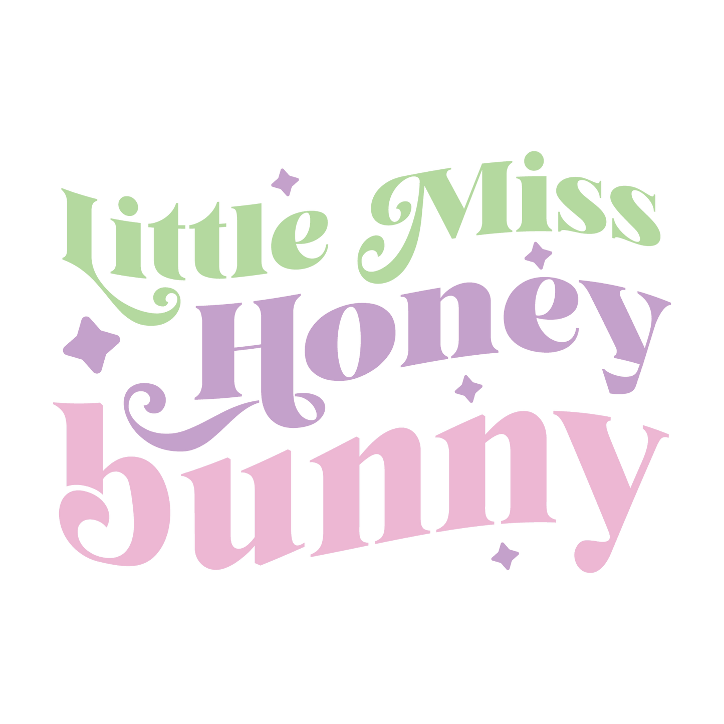 Little Miss Honey Bunny Easter Design - DTF Ready To Press
