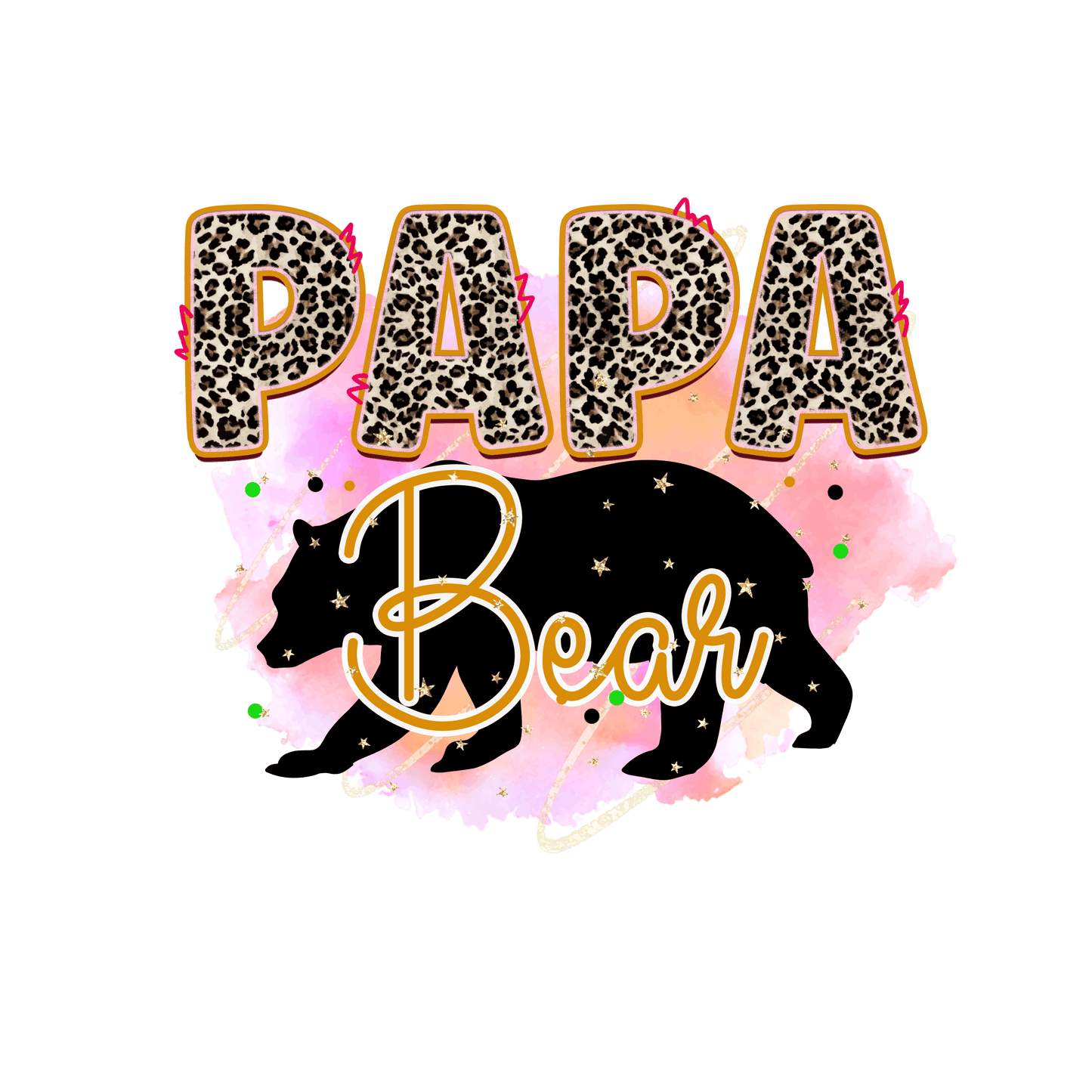 Papa Bear Father's Day Design - DTF Ready To Press