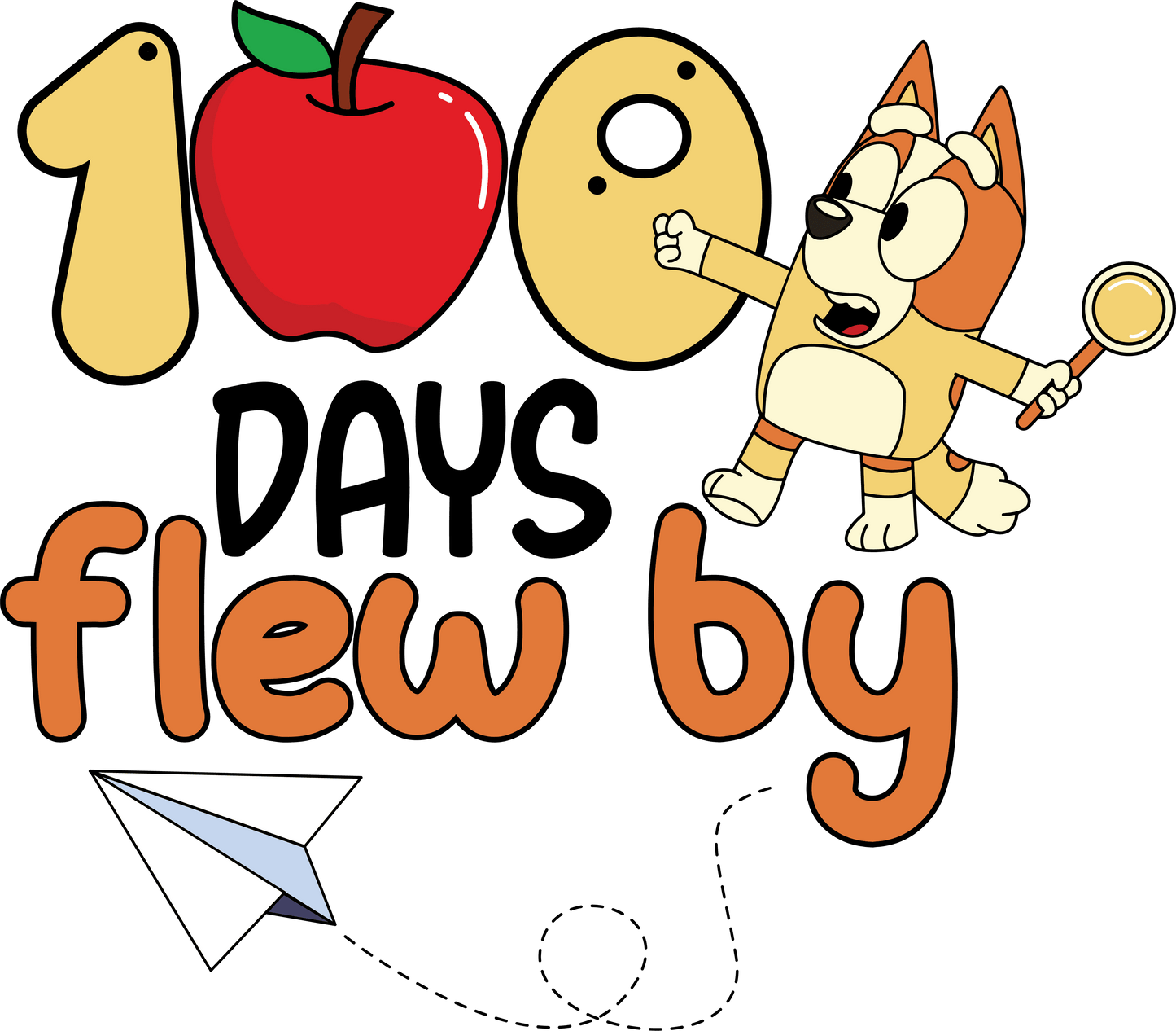 100 Days Flew By Bingo Design - DTF Ready To Press