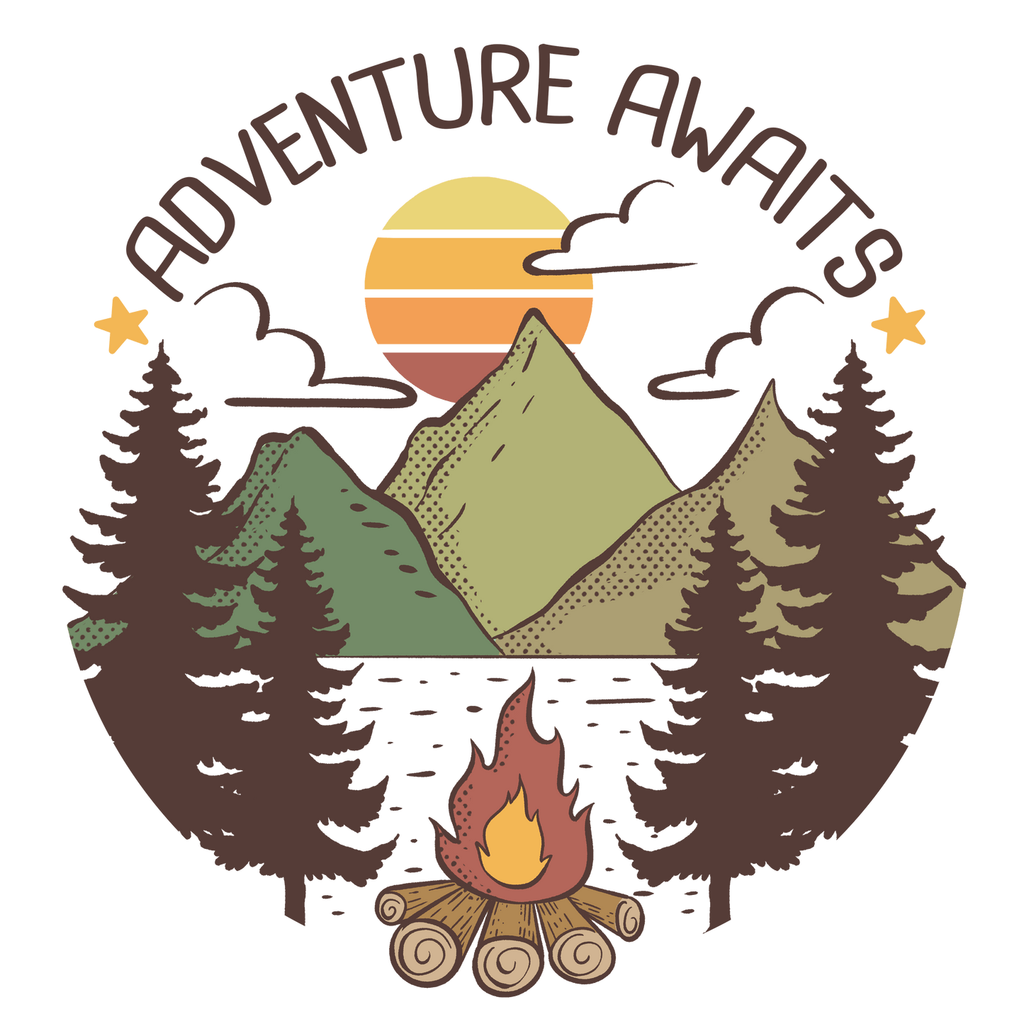 Adventure Awaits Design - DTF Ready To Press