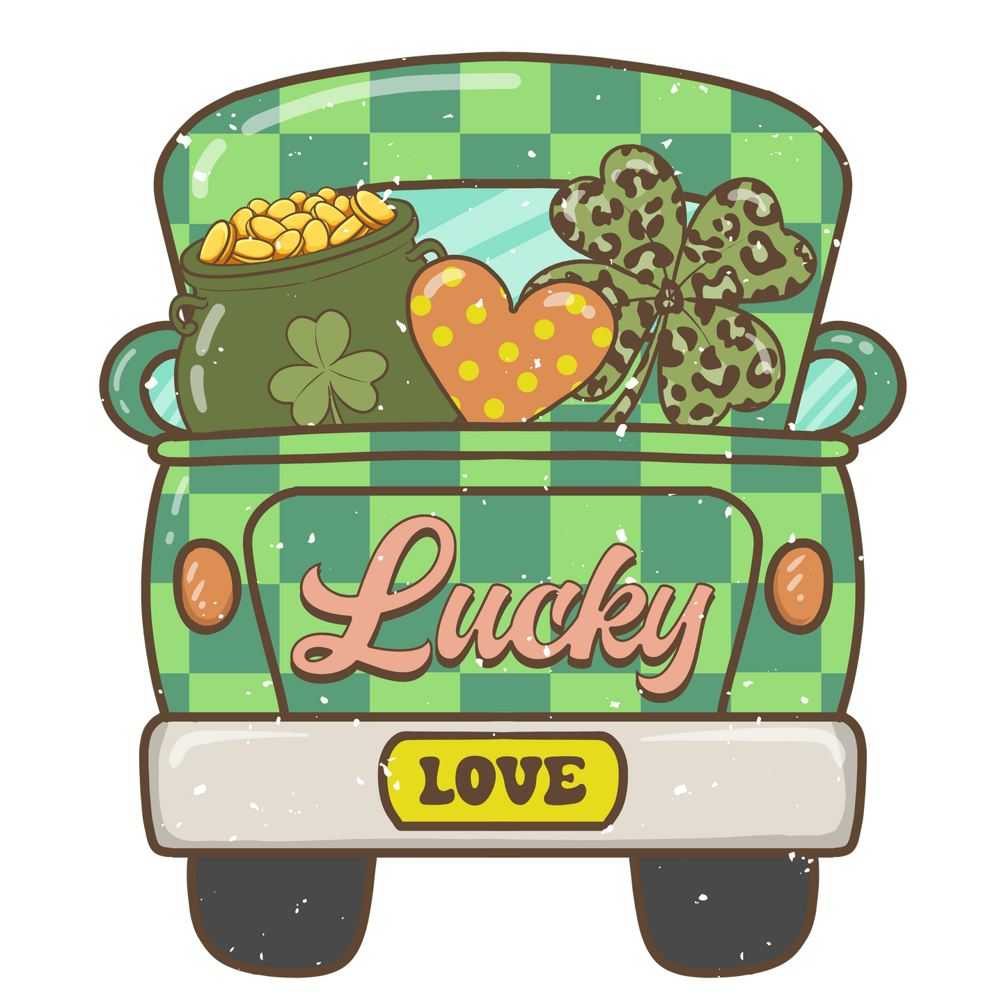 Lucky Truck Saint Patrick's Day Design - DTF Ready To Press