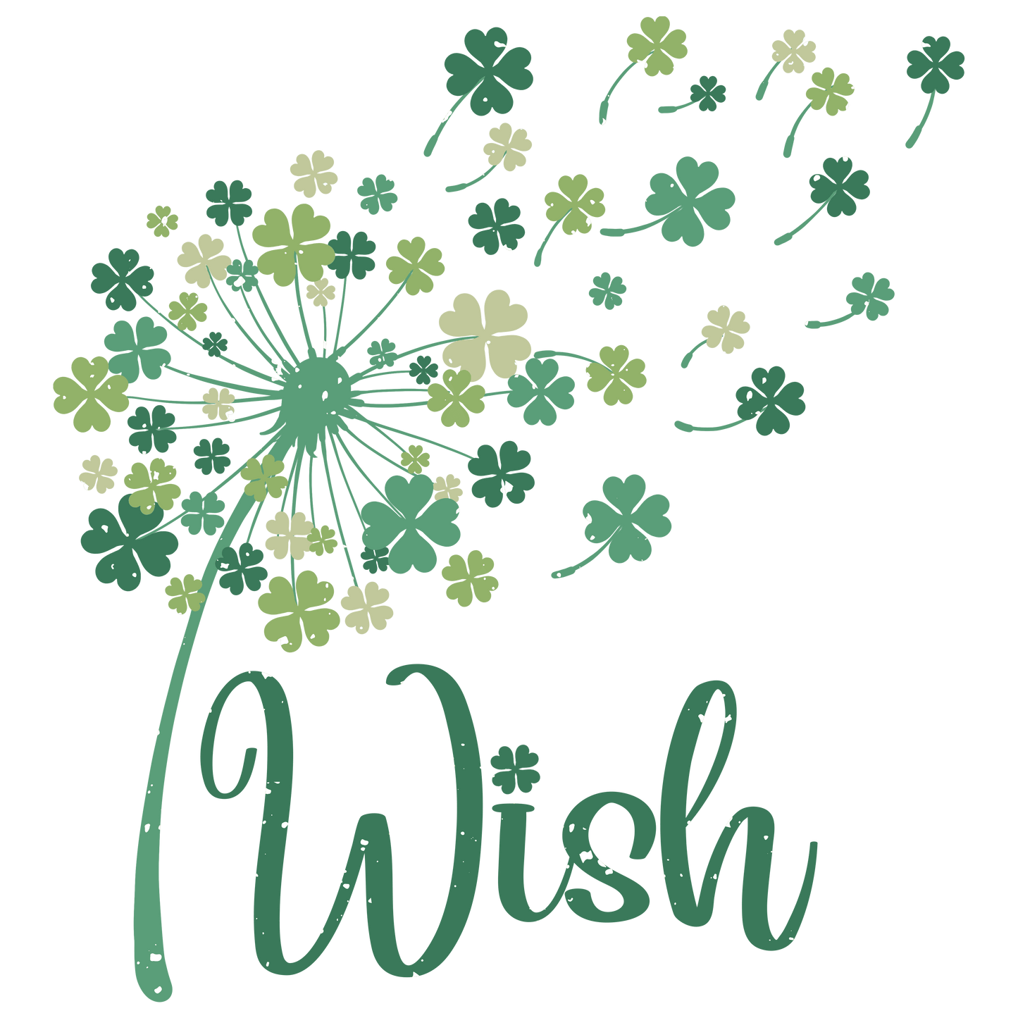 Wish Clover Saint Patrick's Day Design - DTF Ready To Press