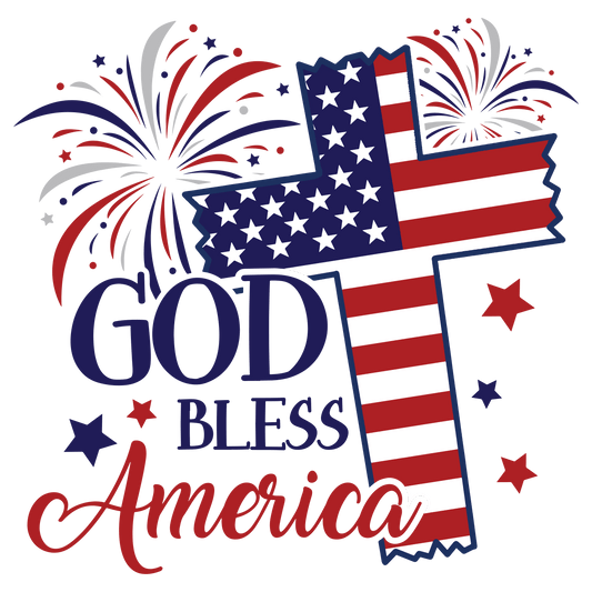 God Bless America Design - DTF Ready To Press