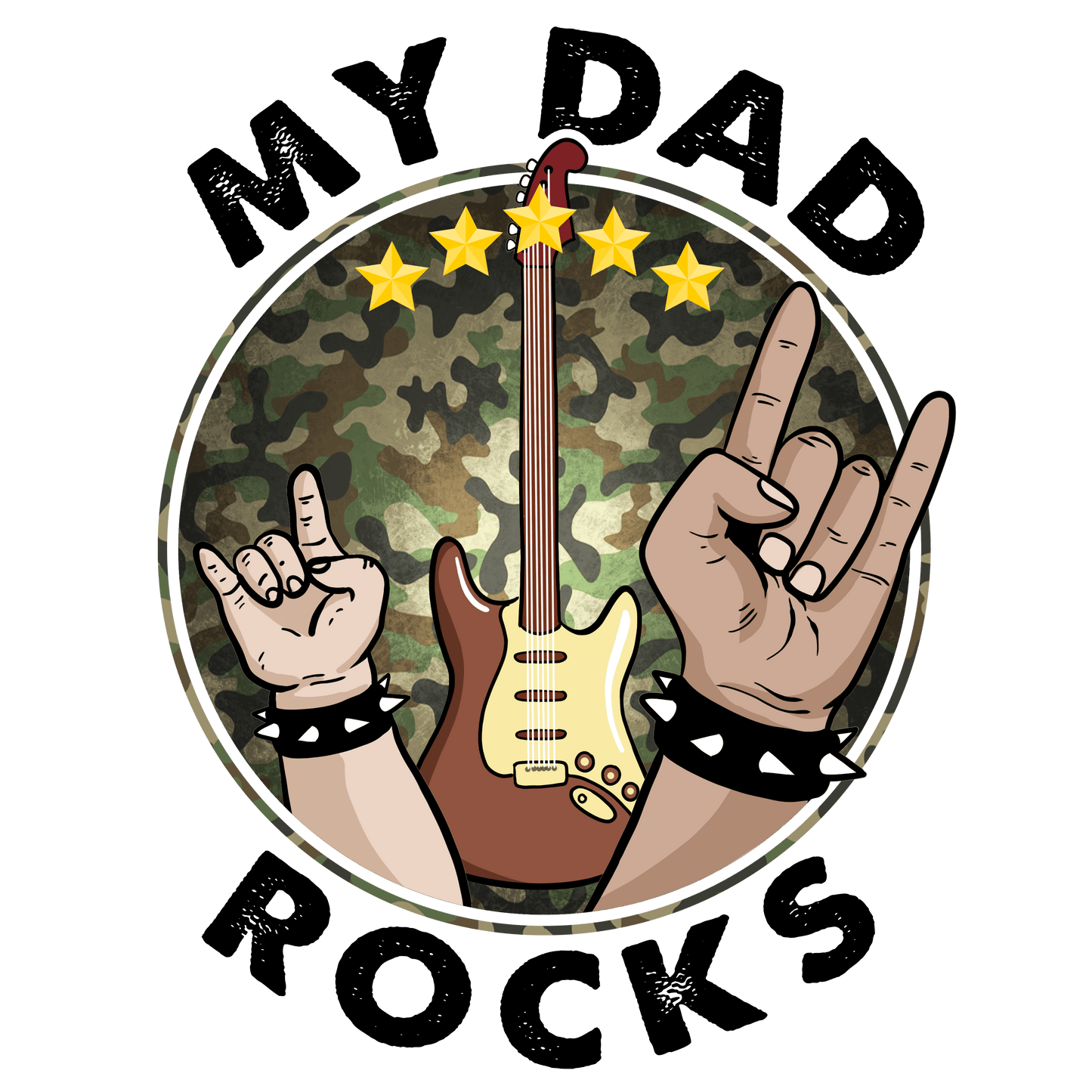 My Dad Rocks Father's Day Design - DTF Ready To Press