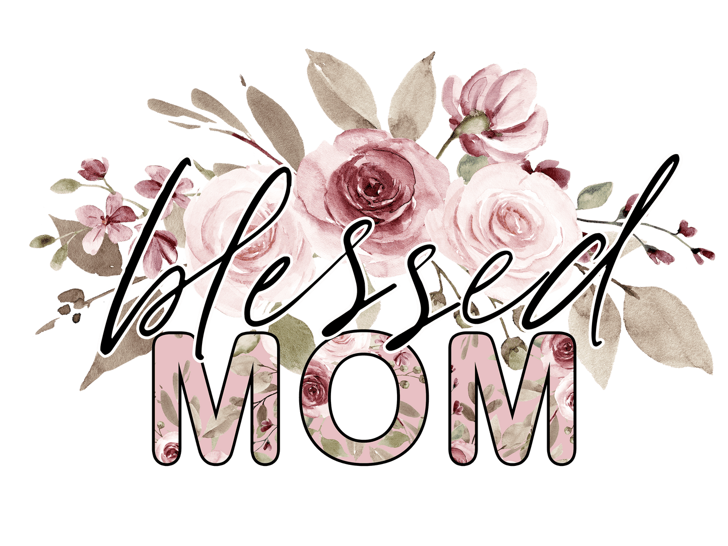 Blessed Mom Design - DTF Ready To Press