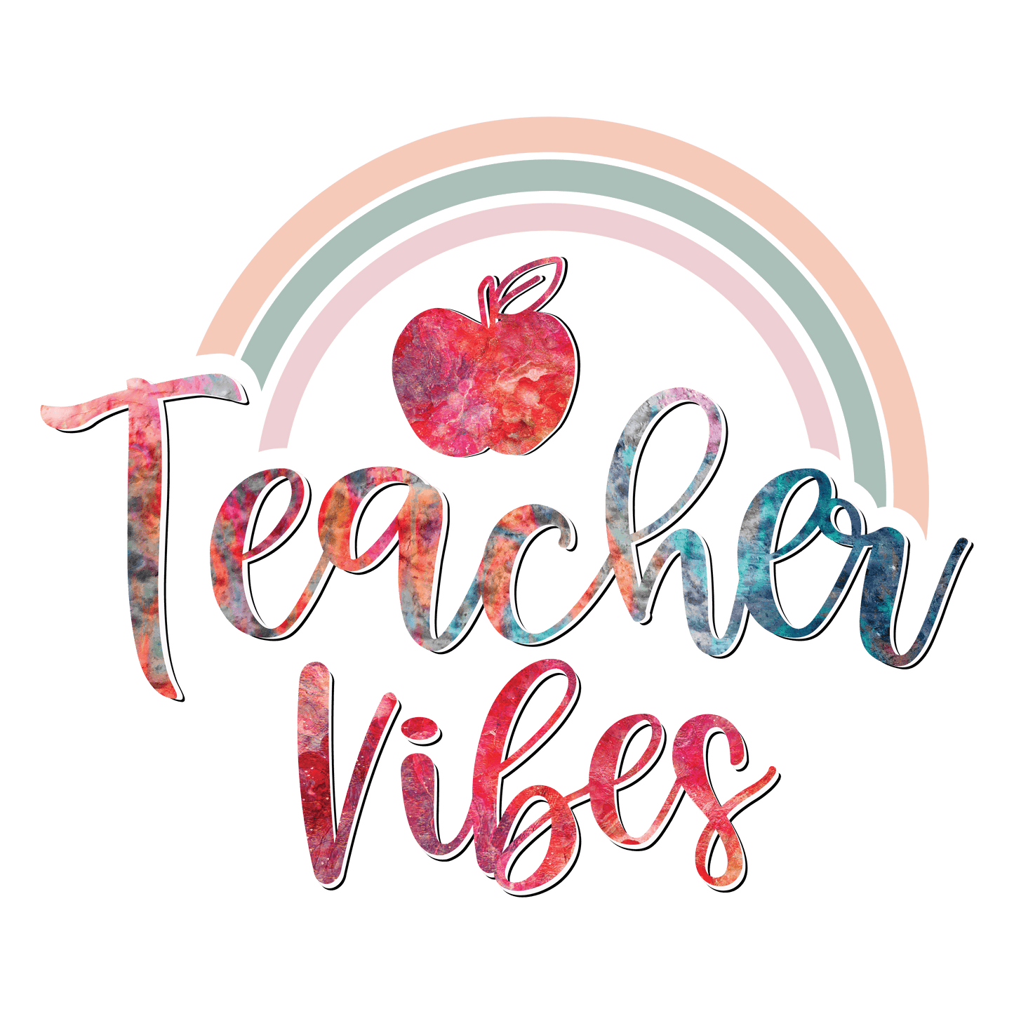 Cool Teacher Vibes Design - DTF Ready To Press