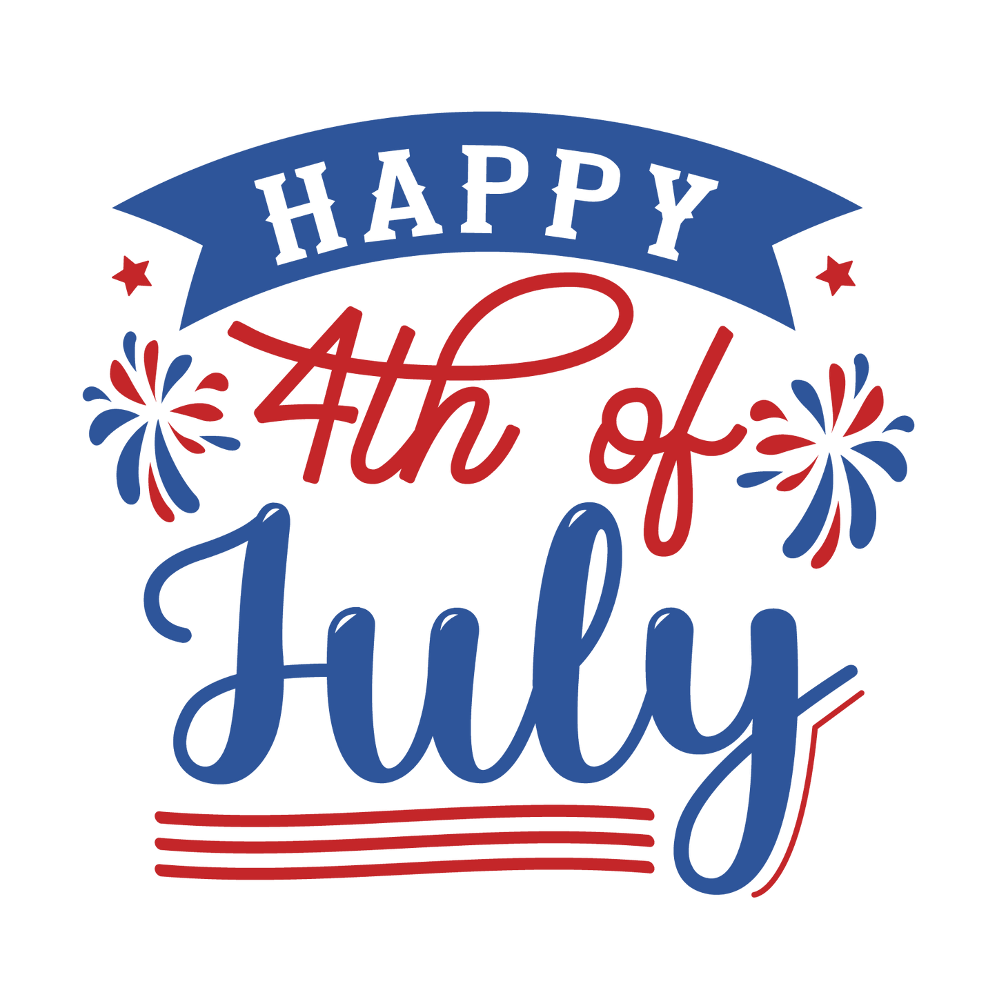 Happy 4th Of July Design - DTF Ready To Press