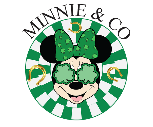 Disney Minnie Mouse Co Saint Patrick's Day Design - DTF Ready To Press