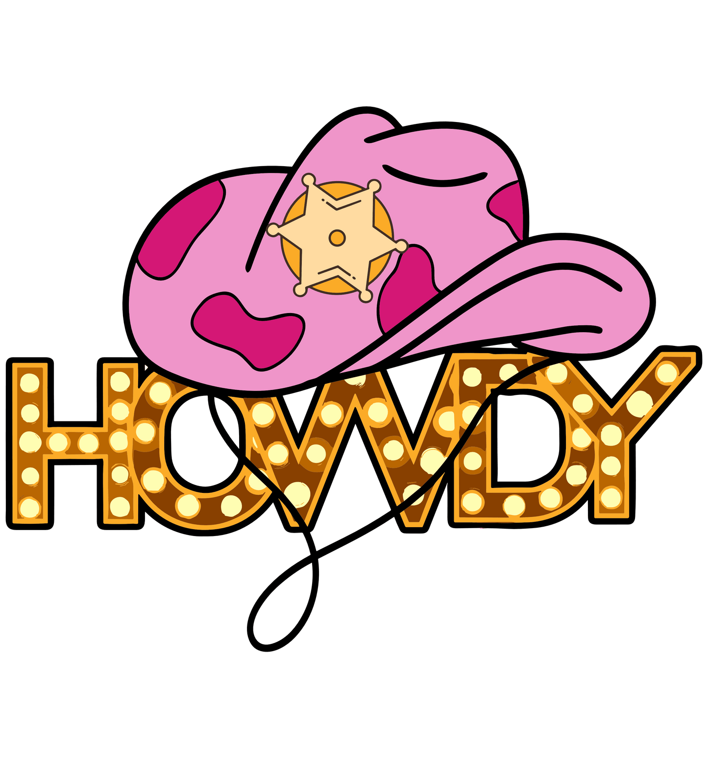 Howdy Cowgirls Design - DTF Ready To Press