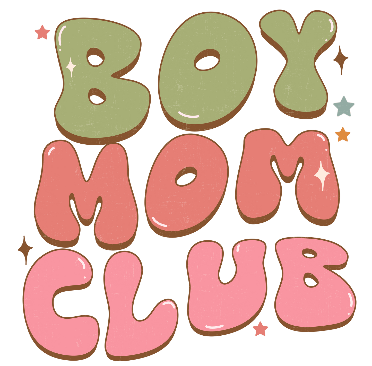 Boy Mom Club Design - DTF Ready To Press