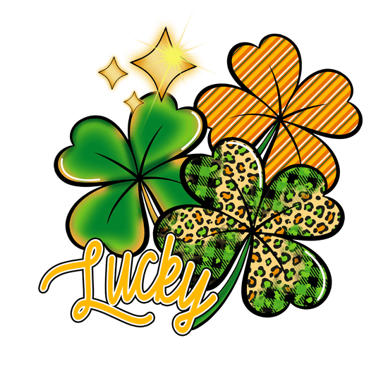 Lucky Clover Saint Patrick's Day Cheetah Design - DTF Ready To Press