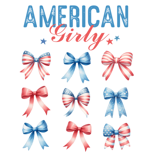 American Girly Design - DTF Ready To Press