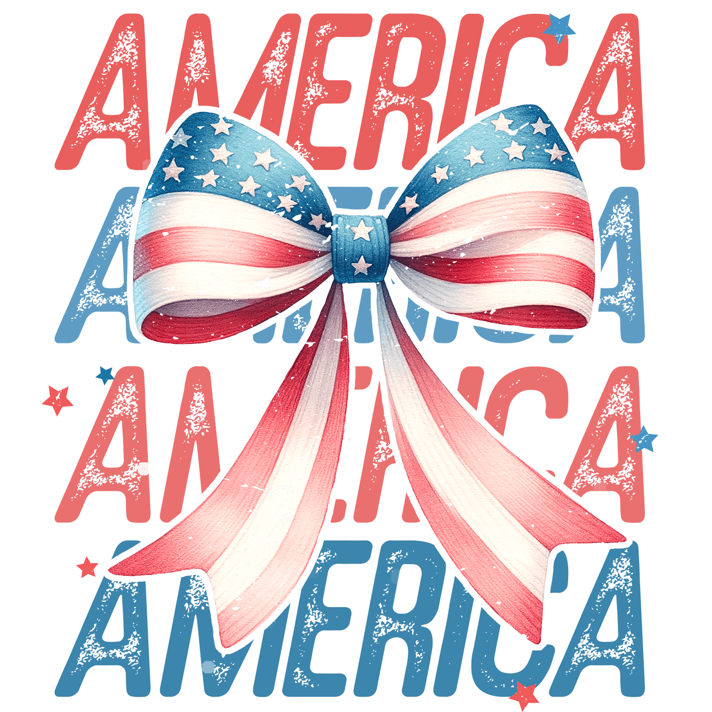 Cute American Girl Design - DTF Ready To Press