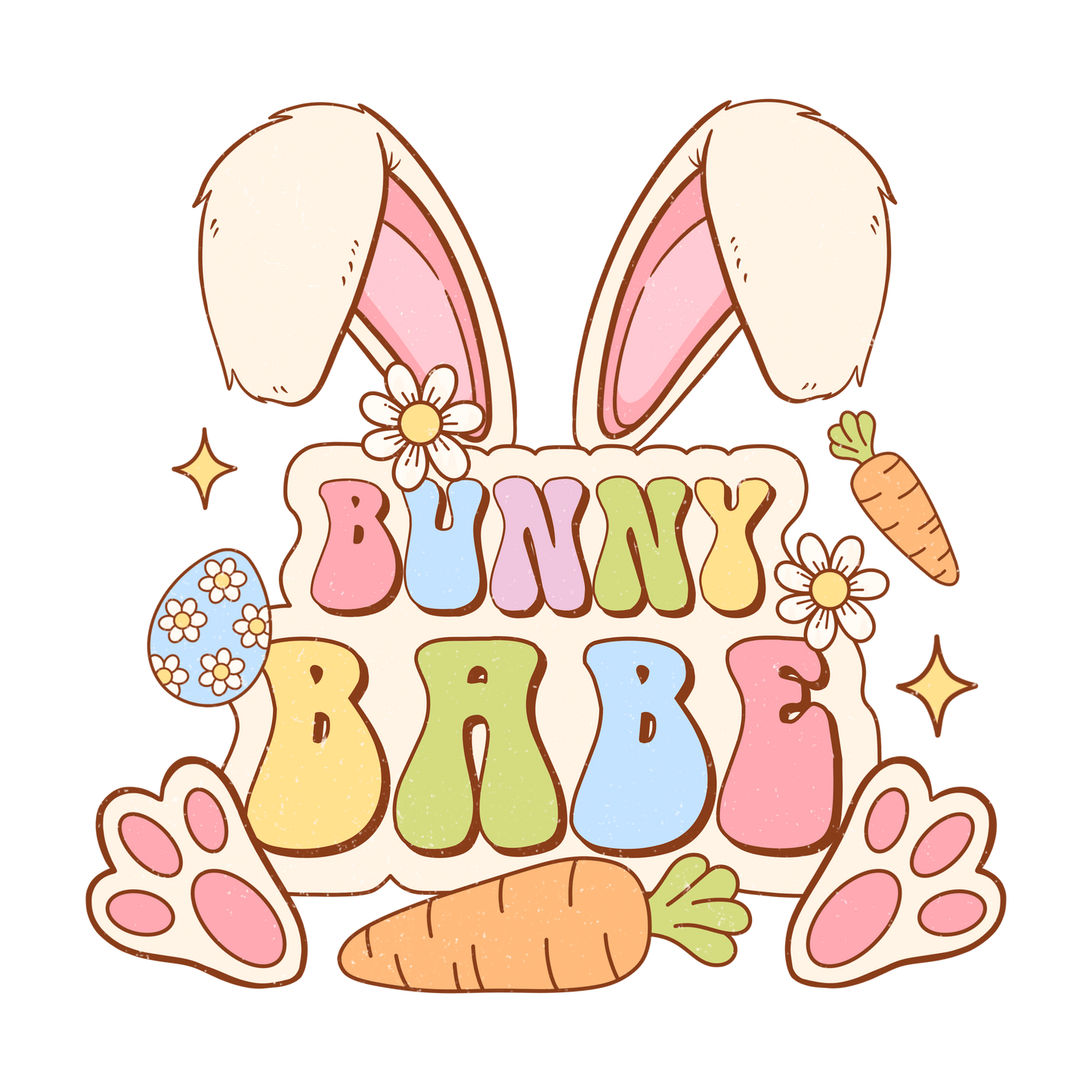 Bunny Babe Funny Easter Design - DTF Ready To Press