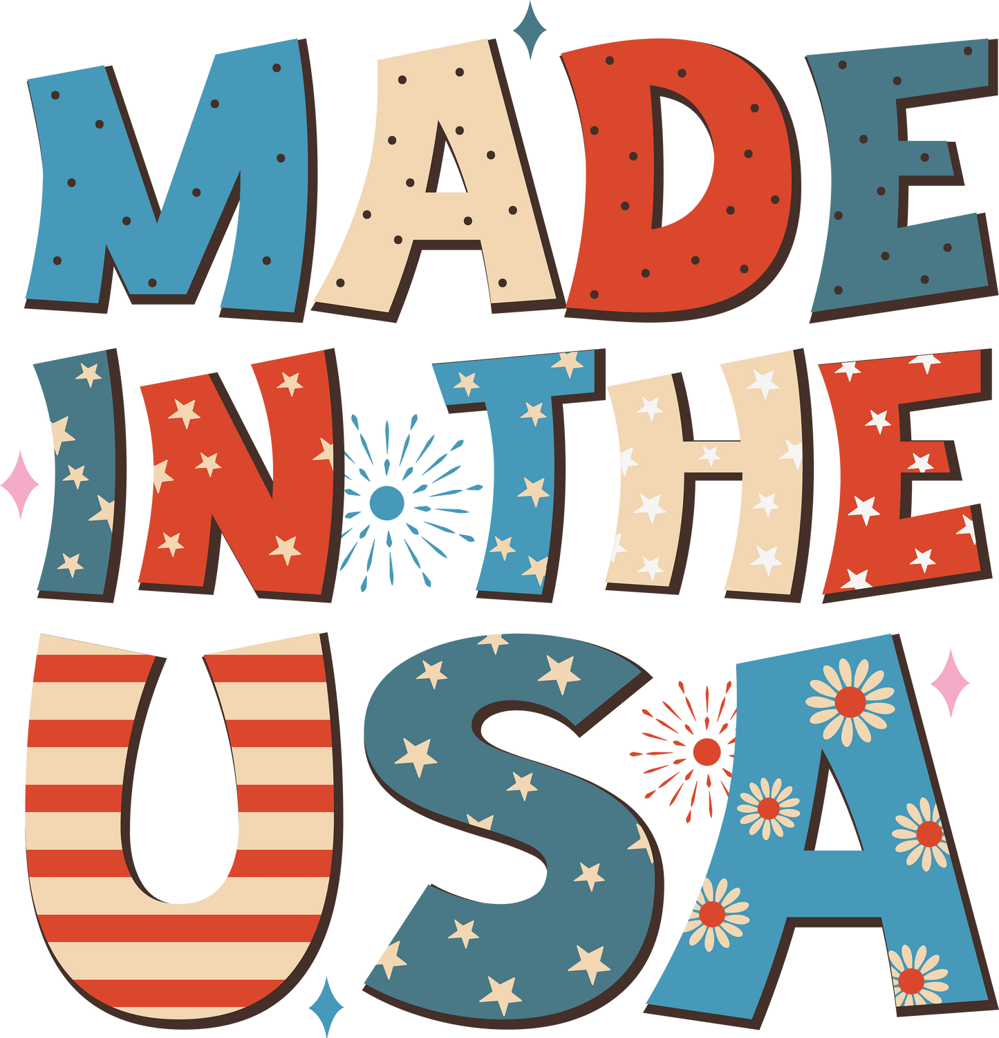 4th Of July Made In The USA Design - DTF Ready To Press