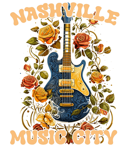 Nashville Music City Western Design - DTF Ready To Press