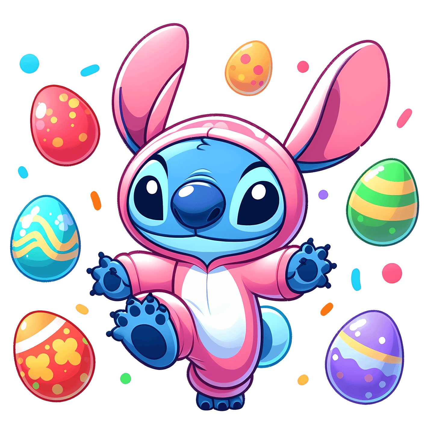 Baby Stitch Bunny Easter Design - DTF Ready To Press