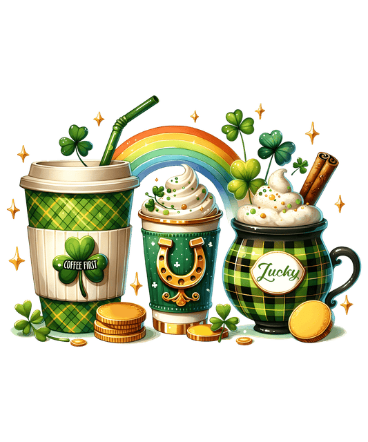 St Patricks Day Coffee Lover Design- DTF Ready To Press