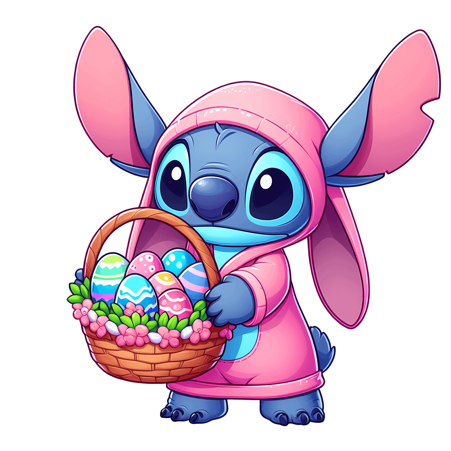 Disney Stitch Easter Design - DTF Ready To Press