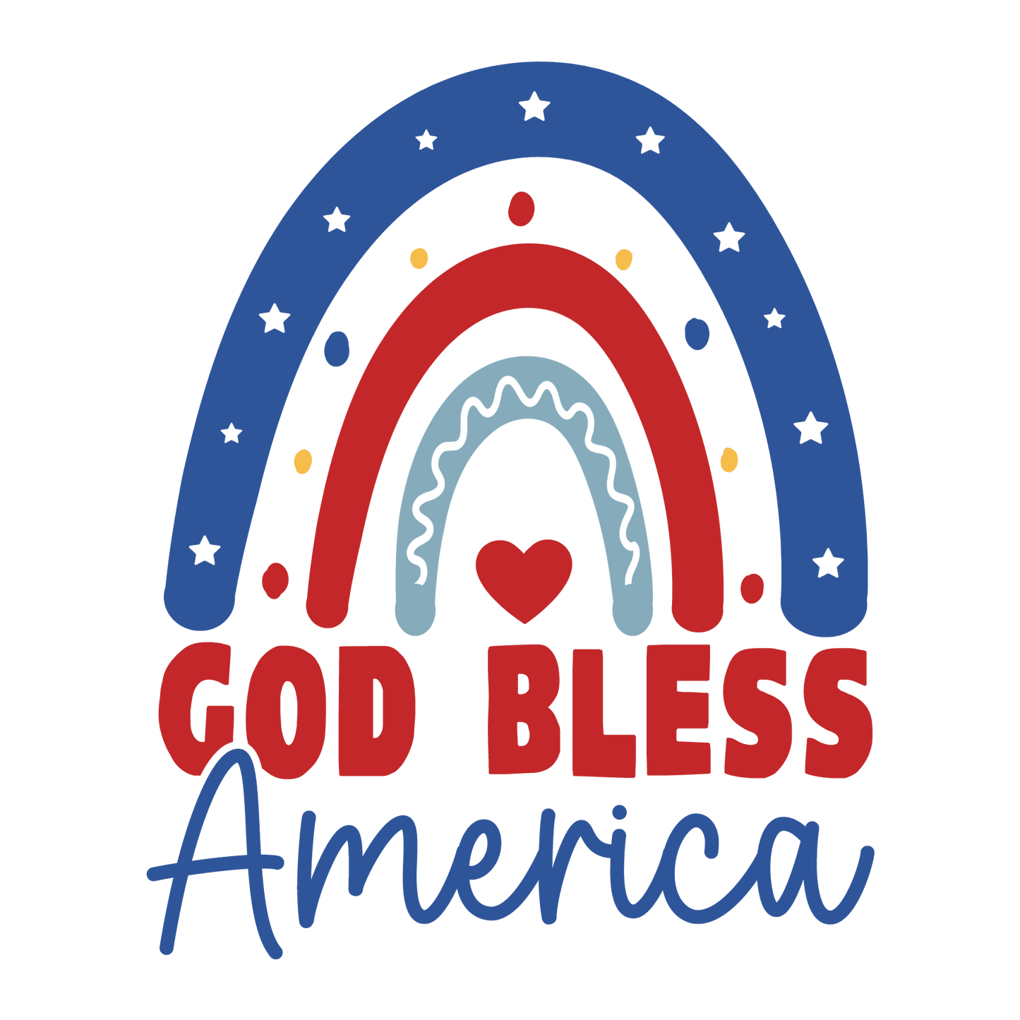 God Bless America Design - DTF Ready To Press